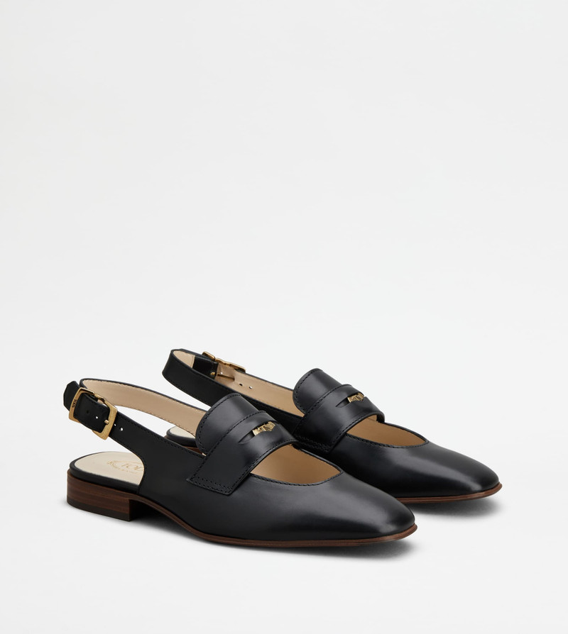 SLINGBACK LOAFERS - 블랙 3