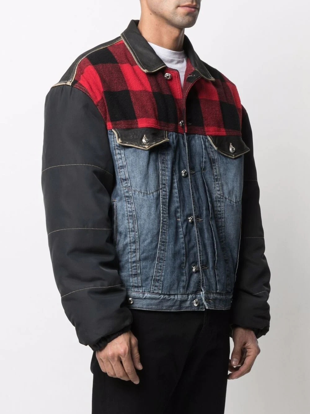 patch-work bomber jacket - 3