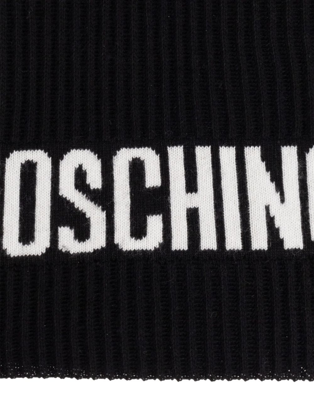 ribbed logo scarf - 2