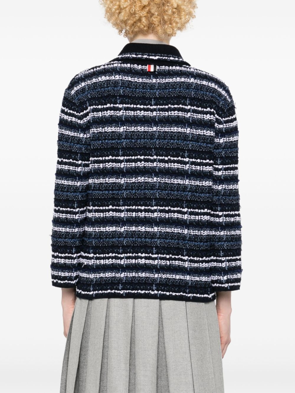 bouclé construction tweed jacket - 4