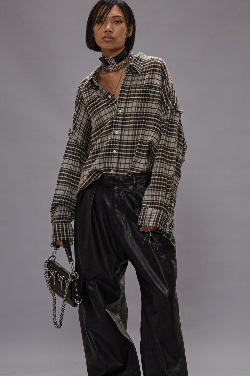 SHREDDED SEAM DROP NECK SHIRT 1