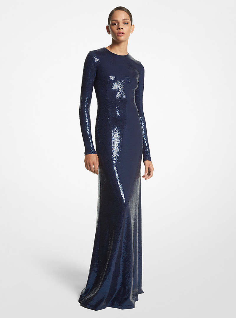 Paillette Matte Jersey Gown 1