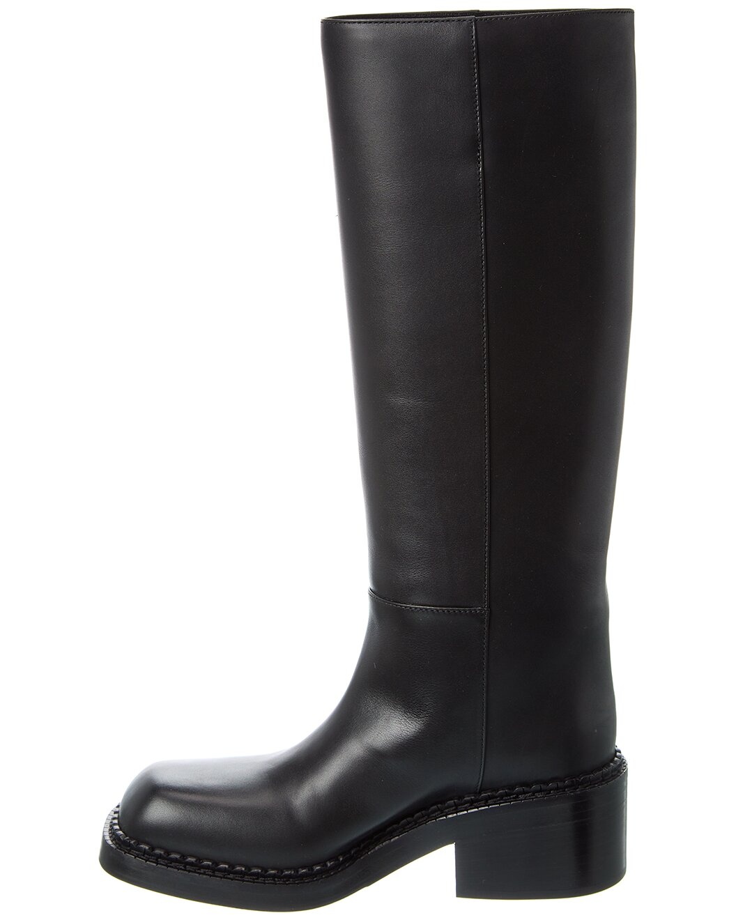 Prada Logo Leather Knee-High Boot - 2