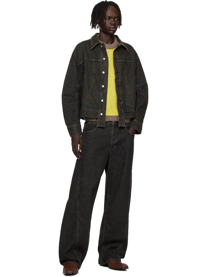 ECKHAUS LATTA Gray 'El Jacket Redux' Denim Jacket outlook