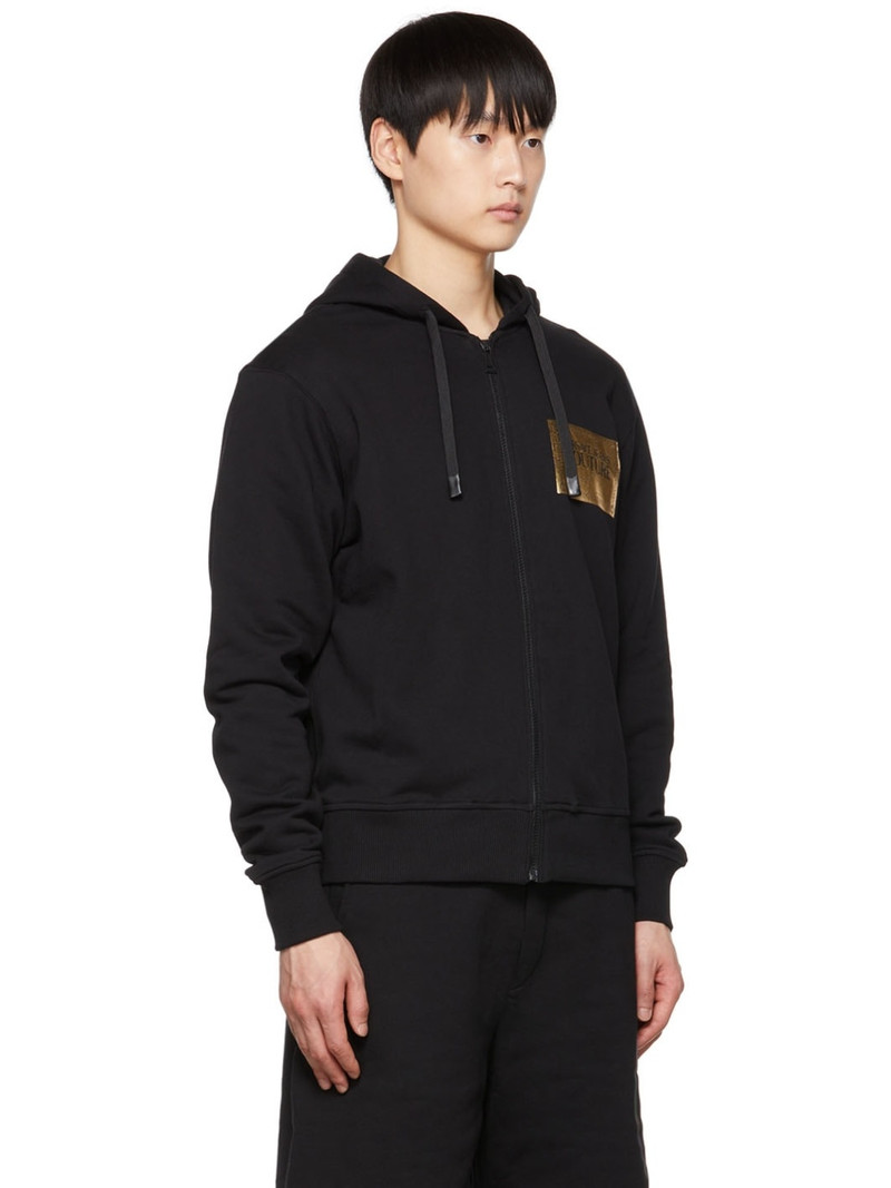 Black Graphic Print Hoodie 2