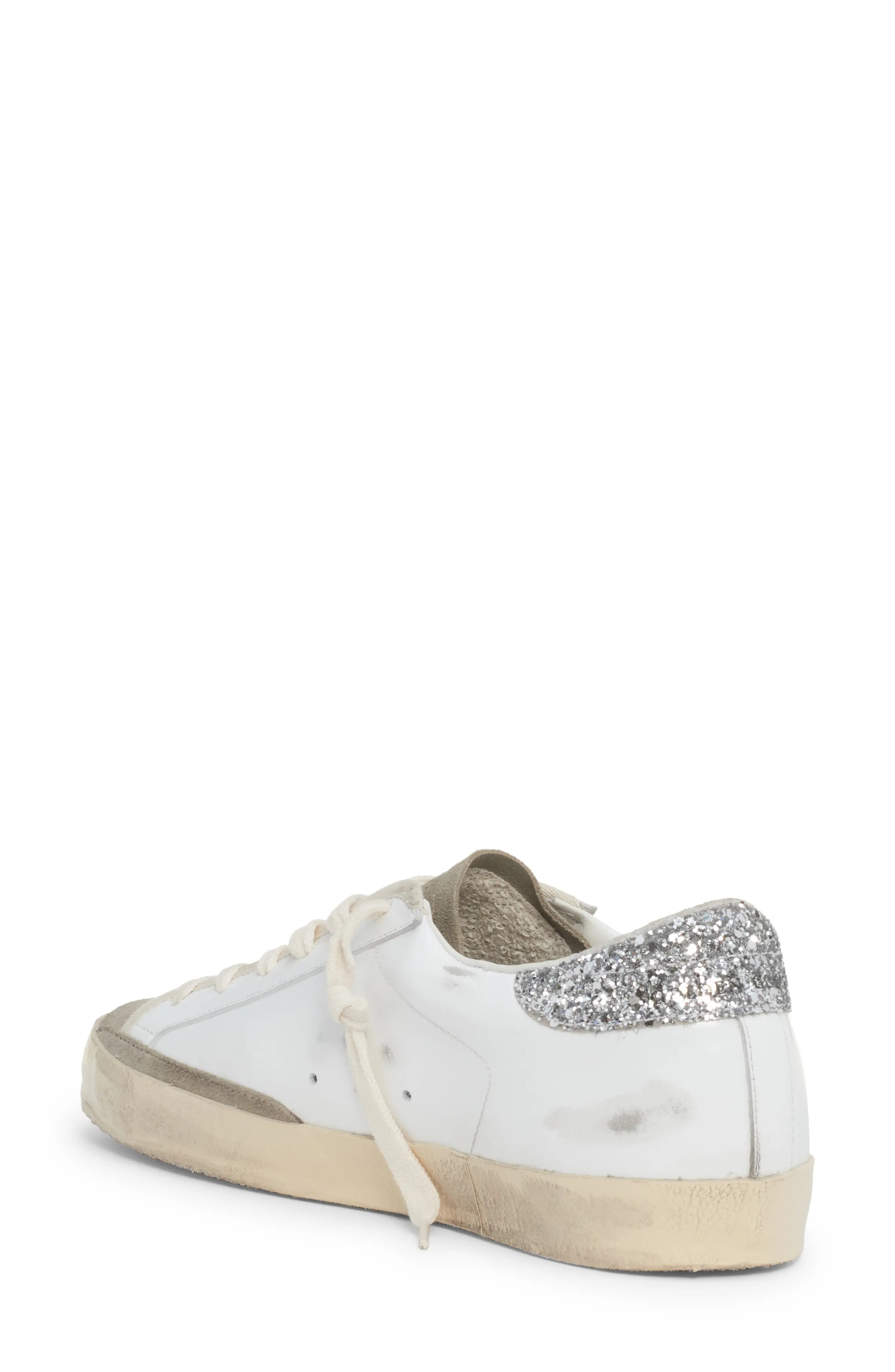 Super-Star Sneaker in White/Taupe/Silver - 2