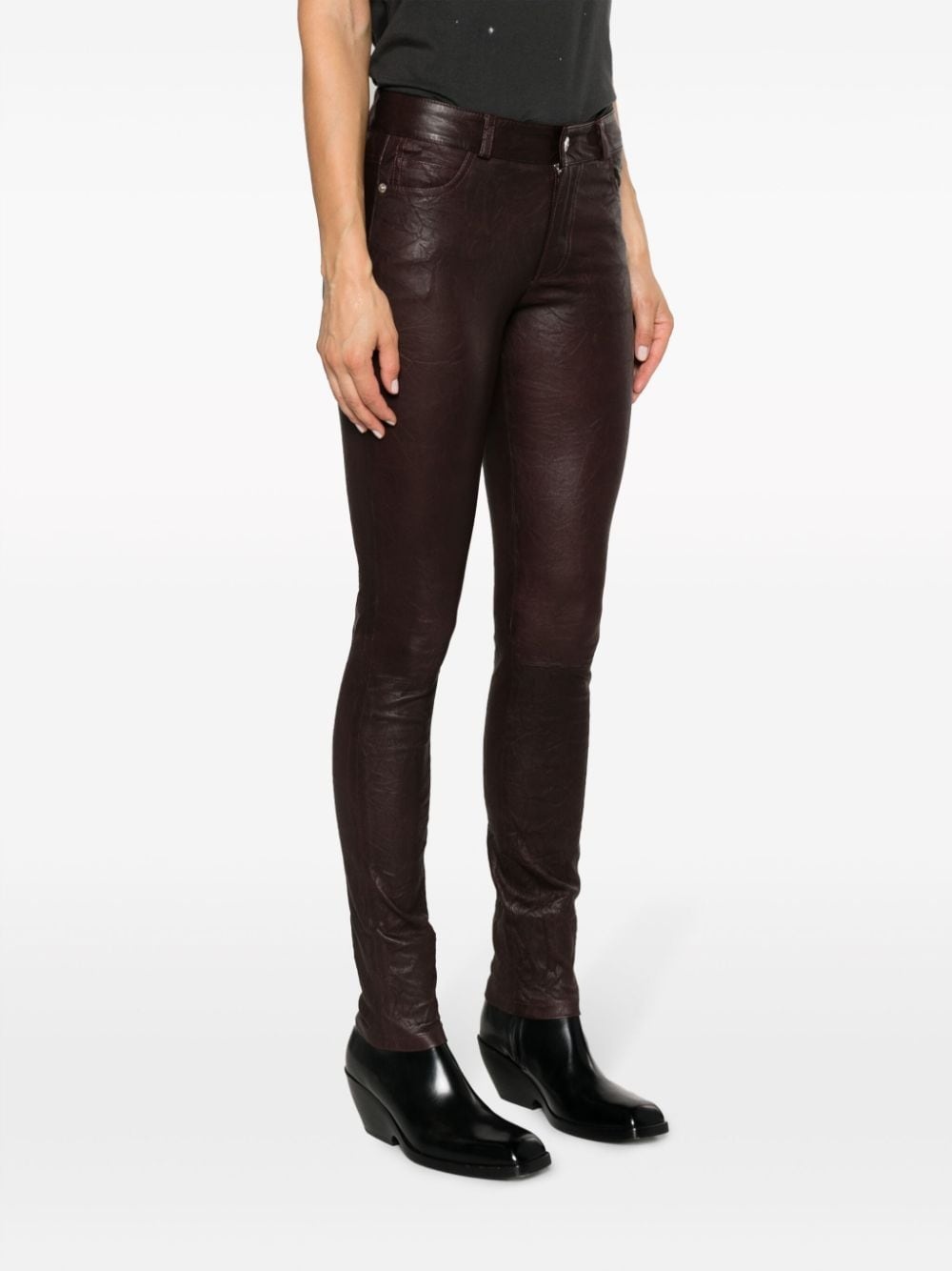 Phlame skinny leather trousers - 3