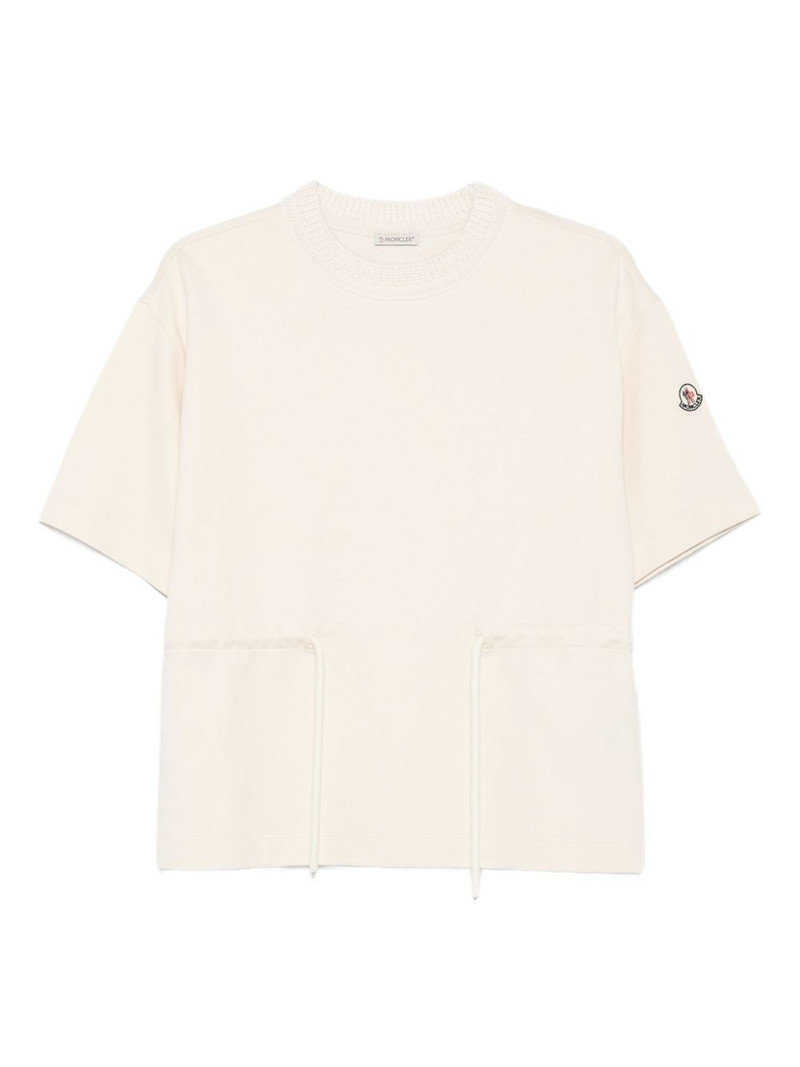 drawstring-waist cotton T-shirt 1