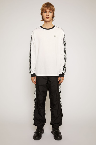 Acne Studios Logo stripe long sleeve t-shirt optic white outlook