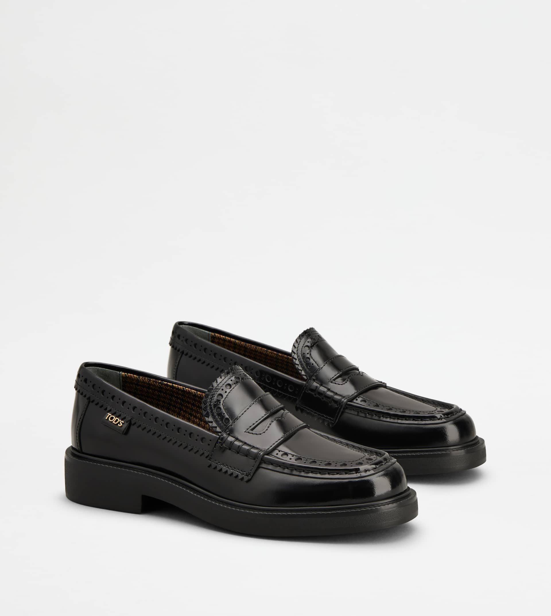LOAFERS IN LEATHER - BLACK - 3
