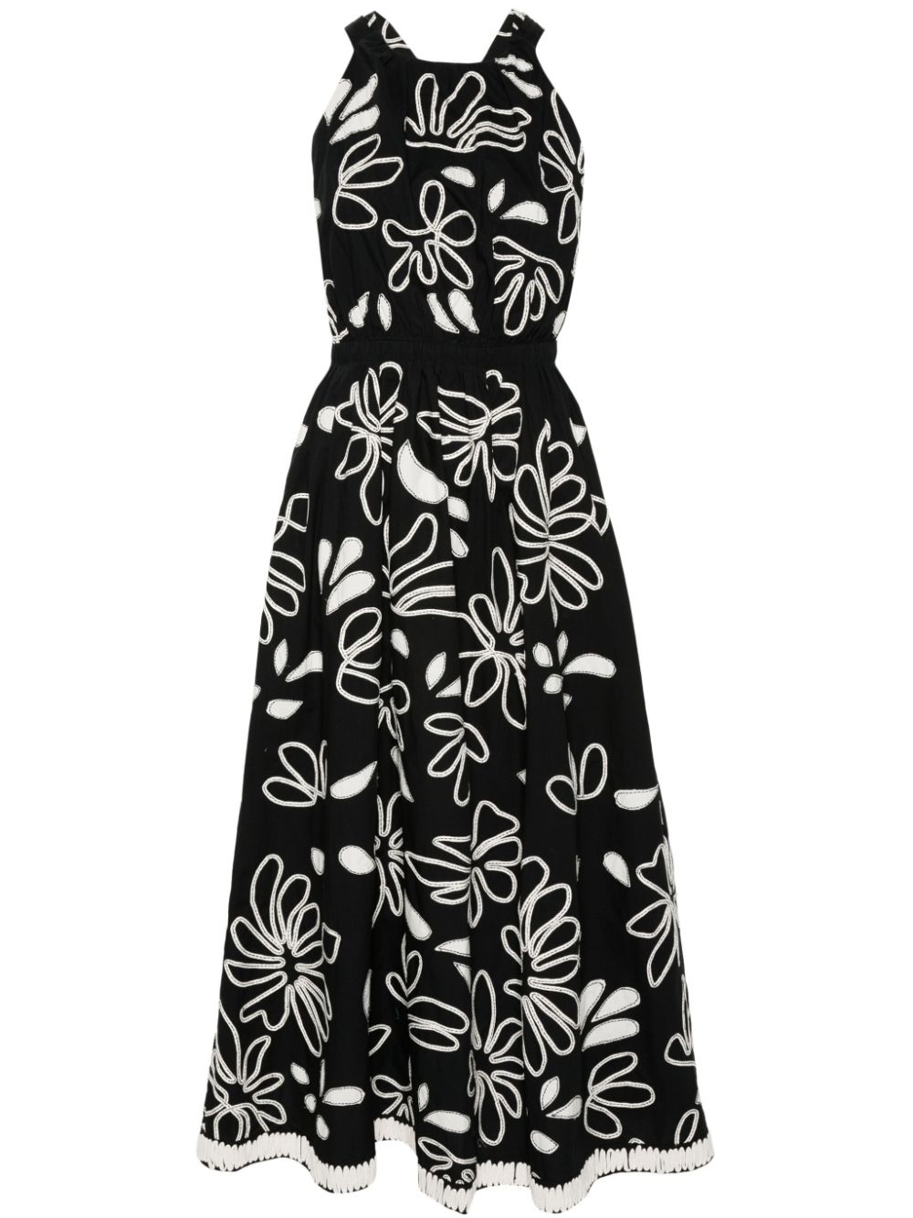 Viola floral-embroidery dress - 1