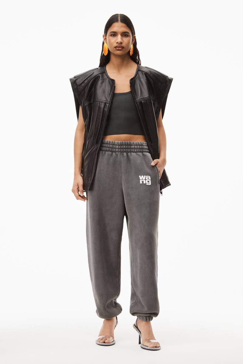Alexander Wang PUFF LOGO SWEATPANT IN TERRY outlook