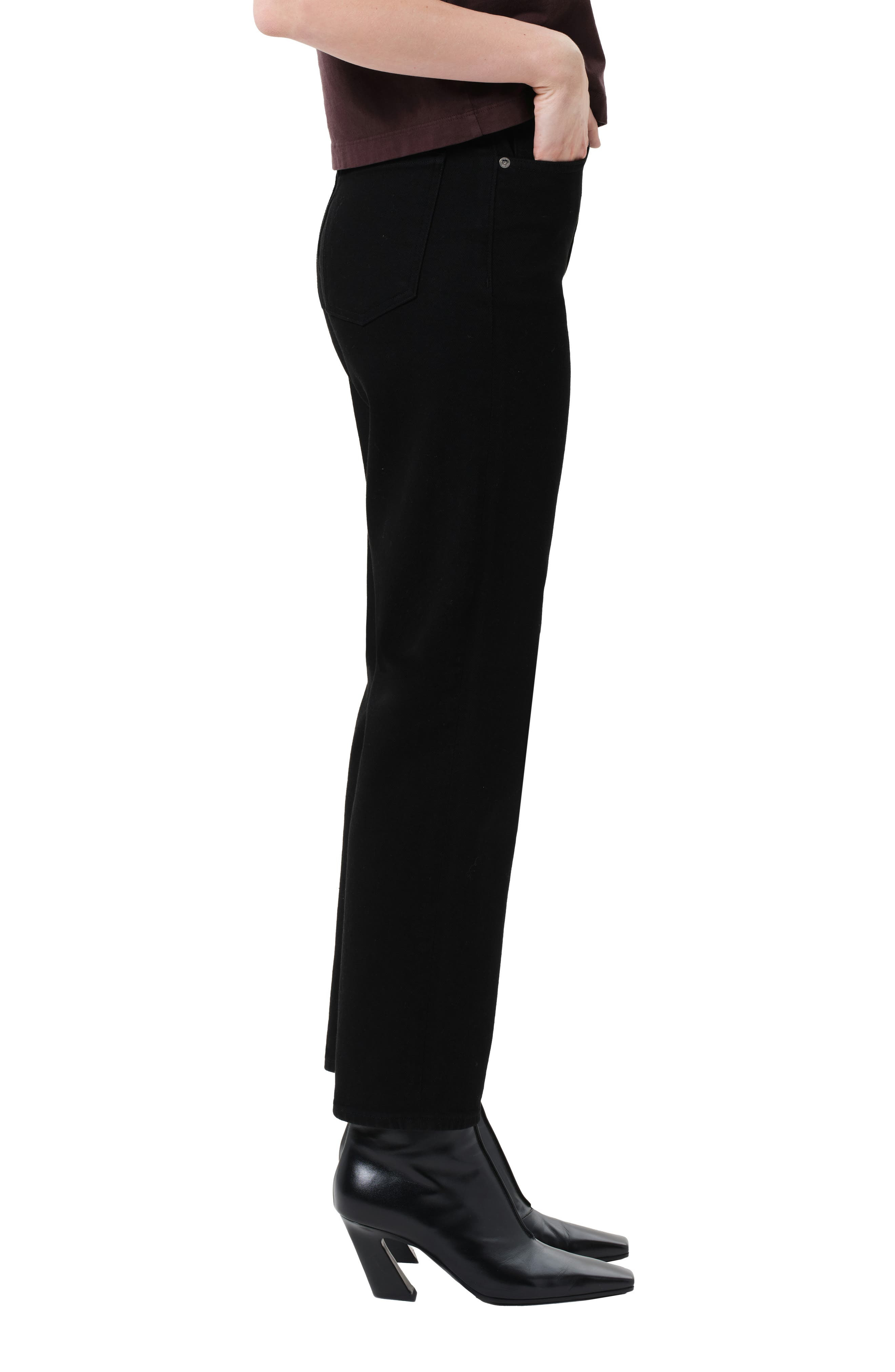AGOLDE '90s Pinch High Waist Straight Leg Jeans in Cover Od Black at Nordstrom - 3