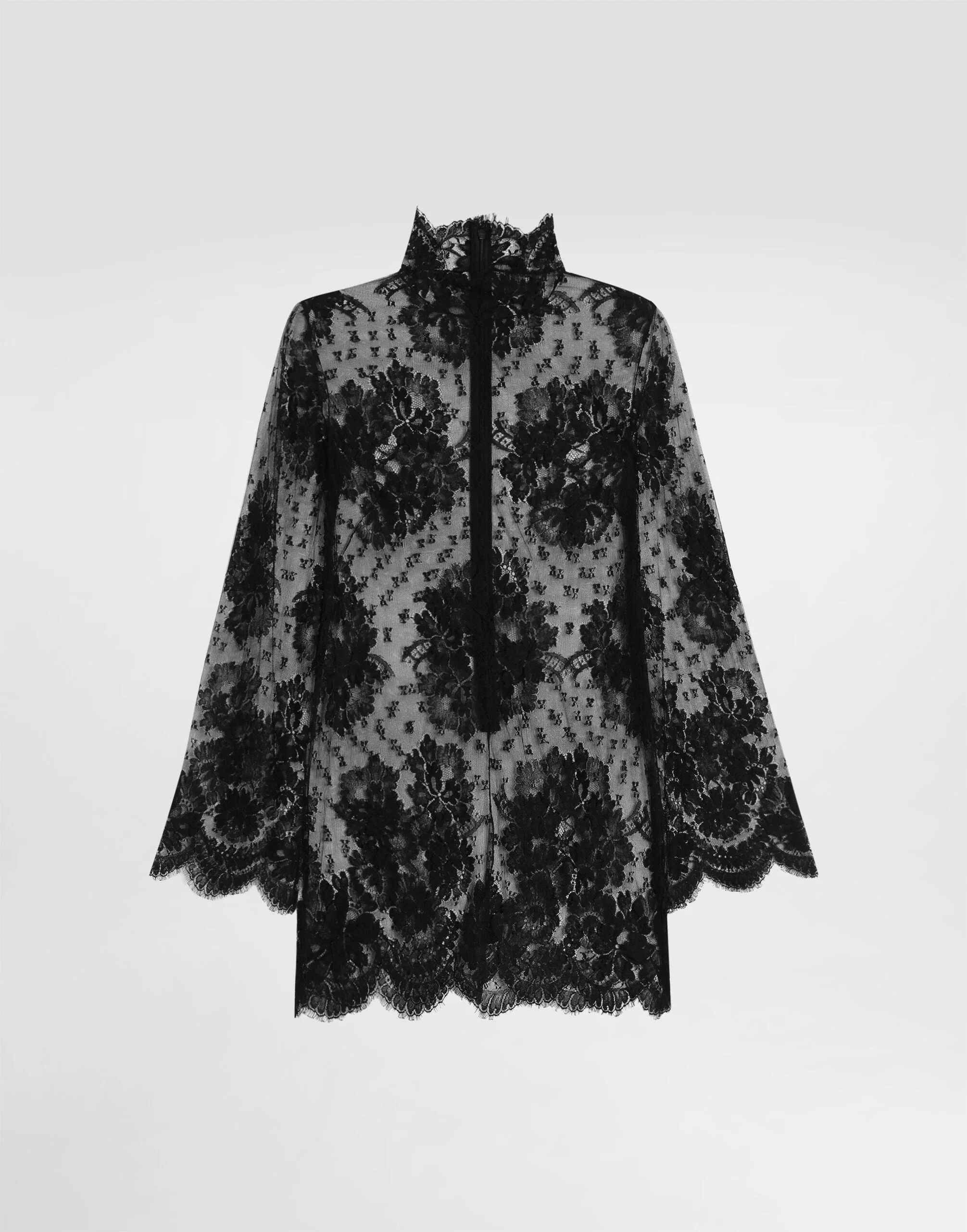 Lace dress with high neck - 1