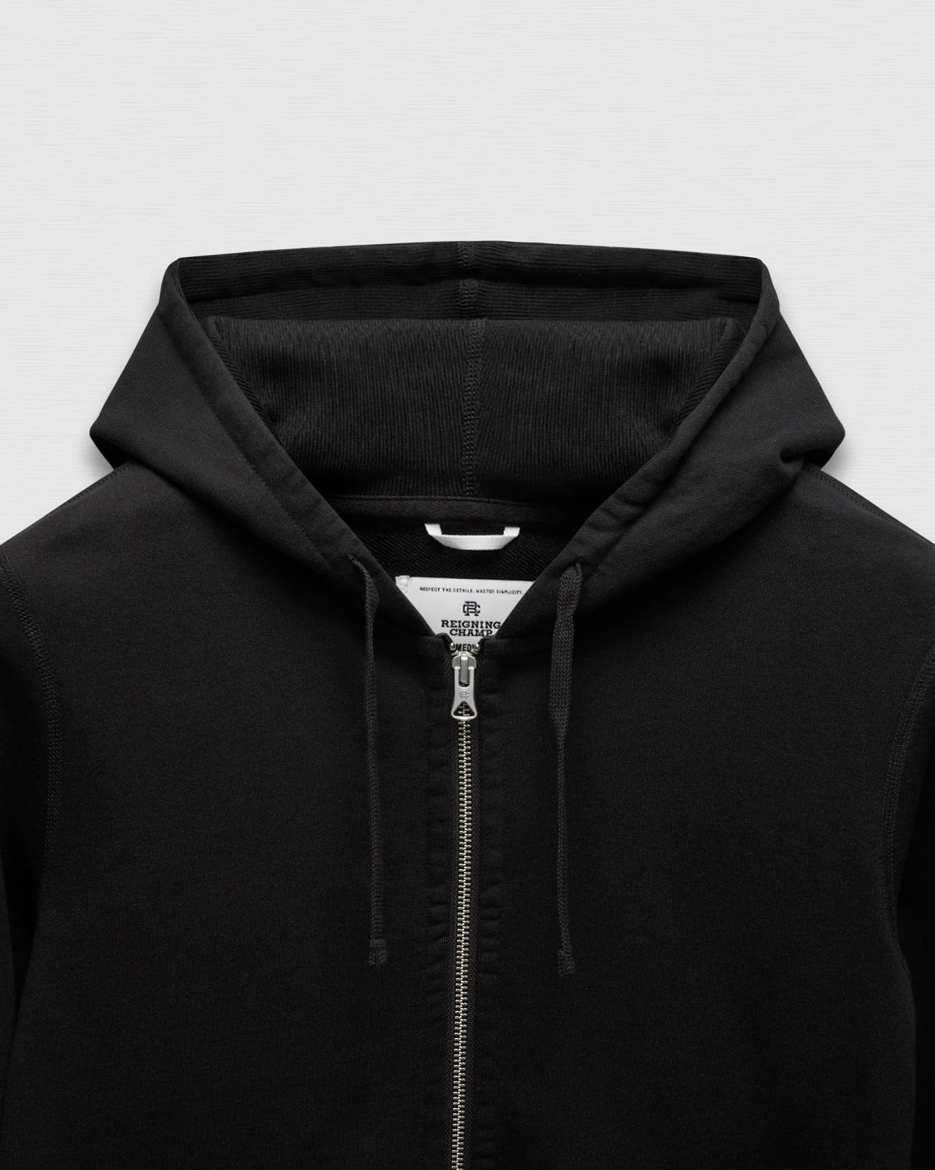 Midweight Terry Slim Hoodie Black - 2