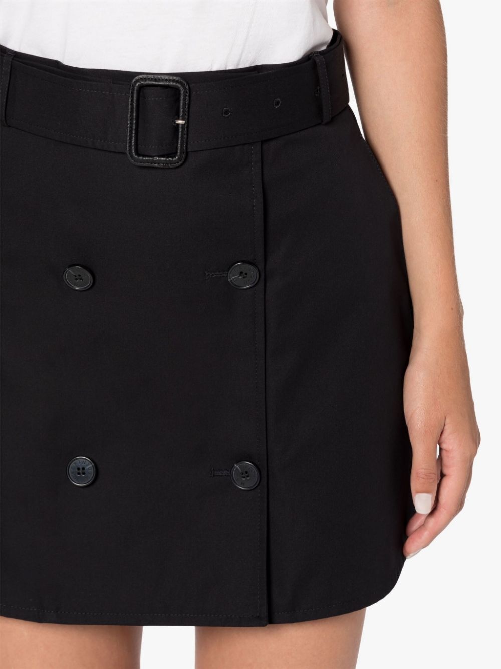 CORBY BLACK GABARDINE COTTON SKIRT - 5