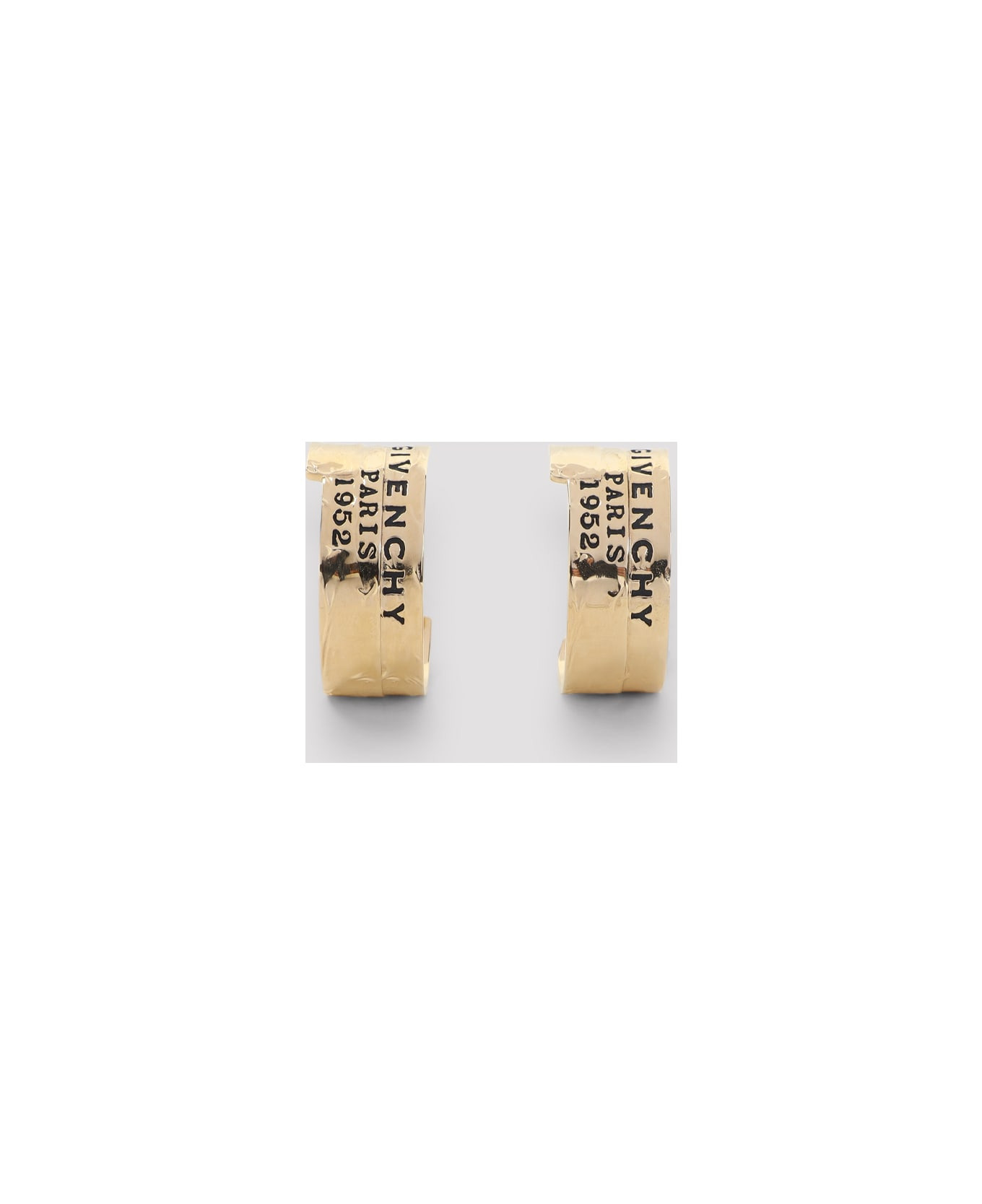 Tape Golden Hoops Earrings - 3
