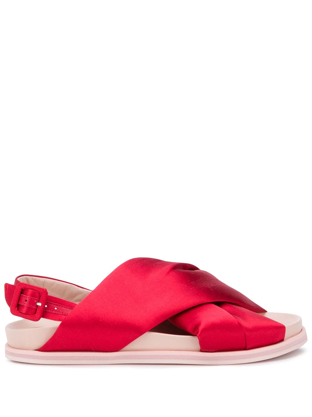 crossover-strap flat sandals - 1