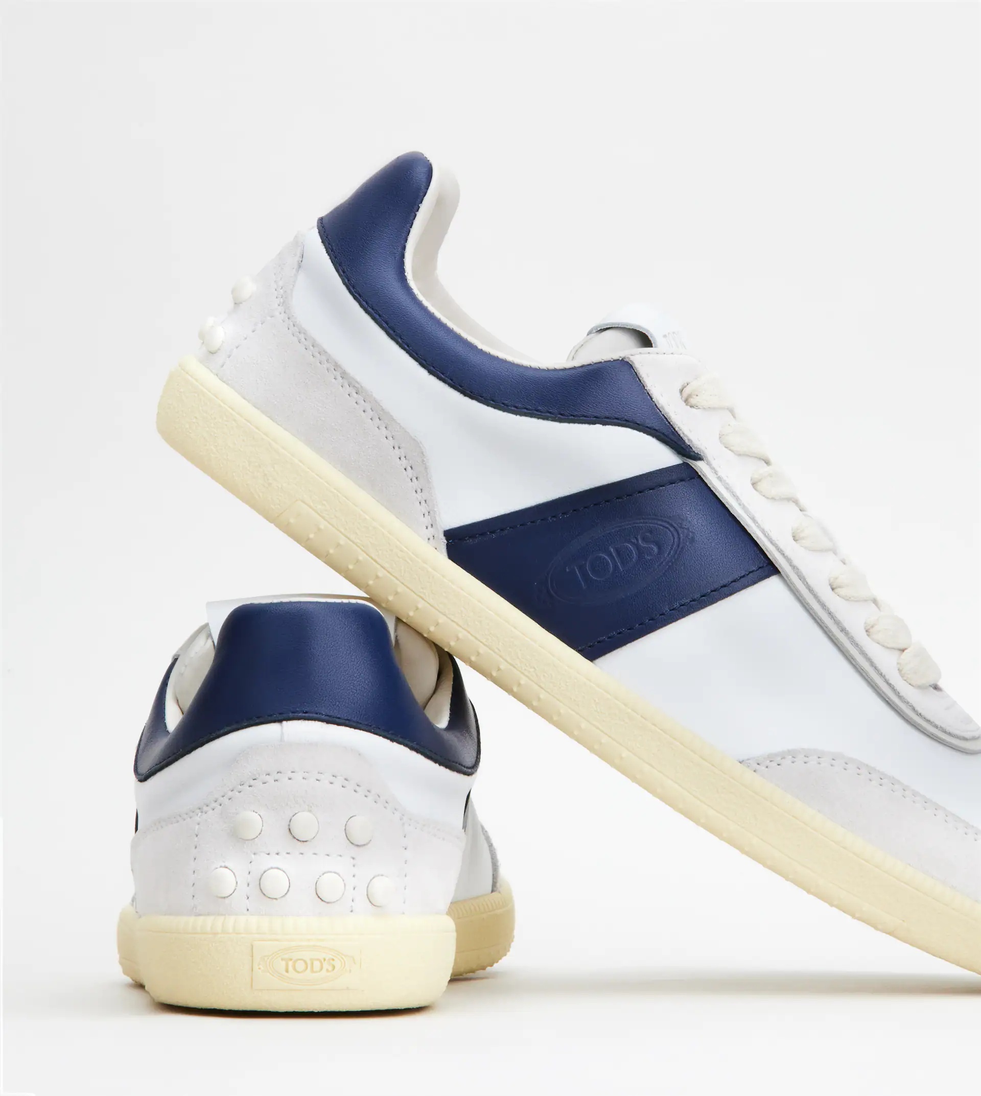 TOD'S TABS SNEAKERS IN SUEDE - WHITE, BLUE - 6