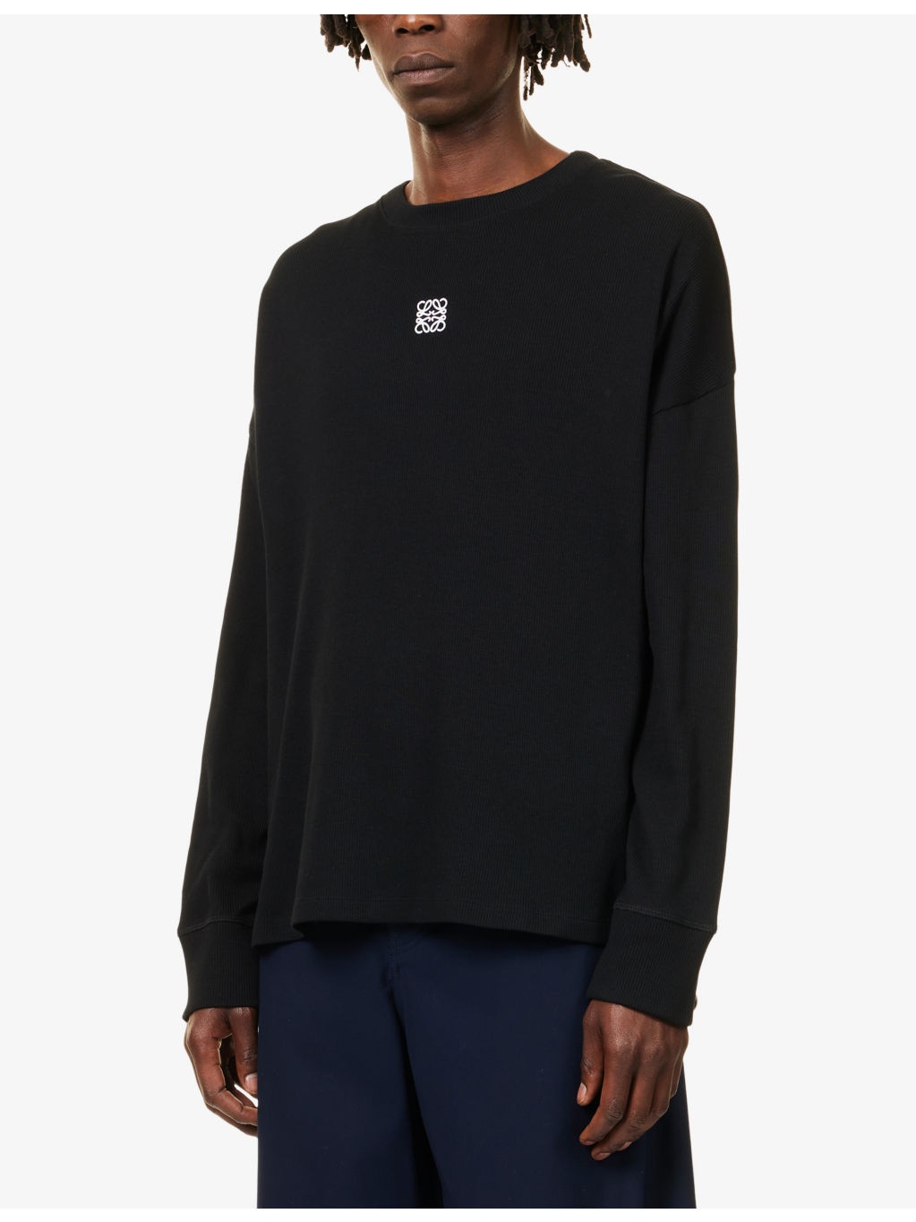 Ribbed Long-Sleeve Cotton-Jersey T-Shirt - 3