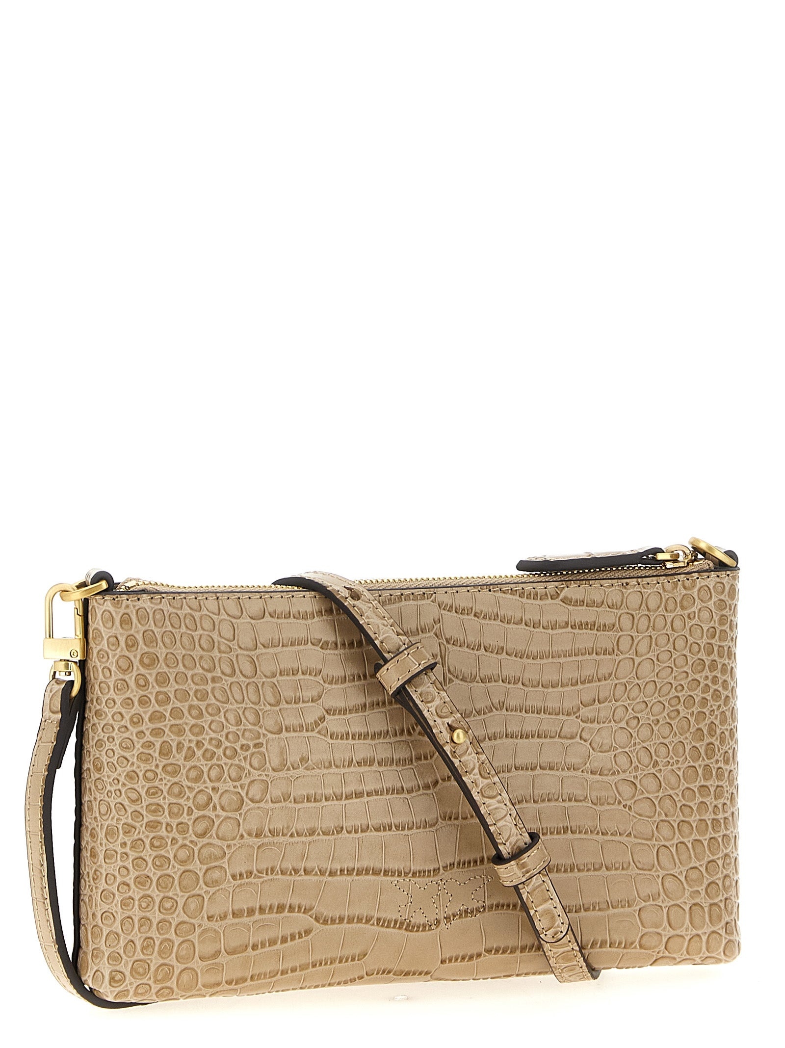 Flat Horizontal Crossbody Bags Beige - 2