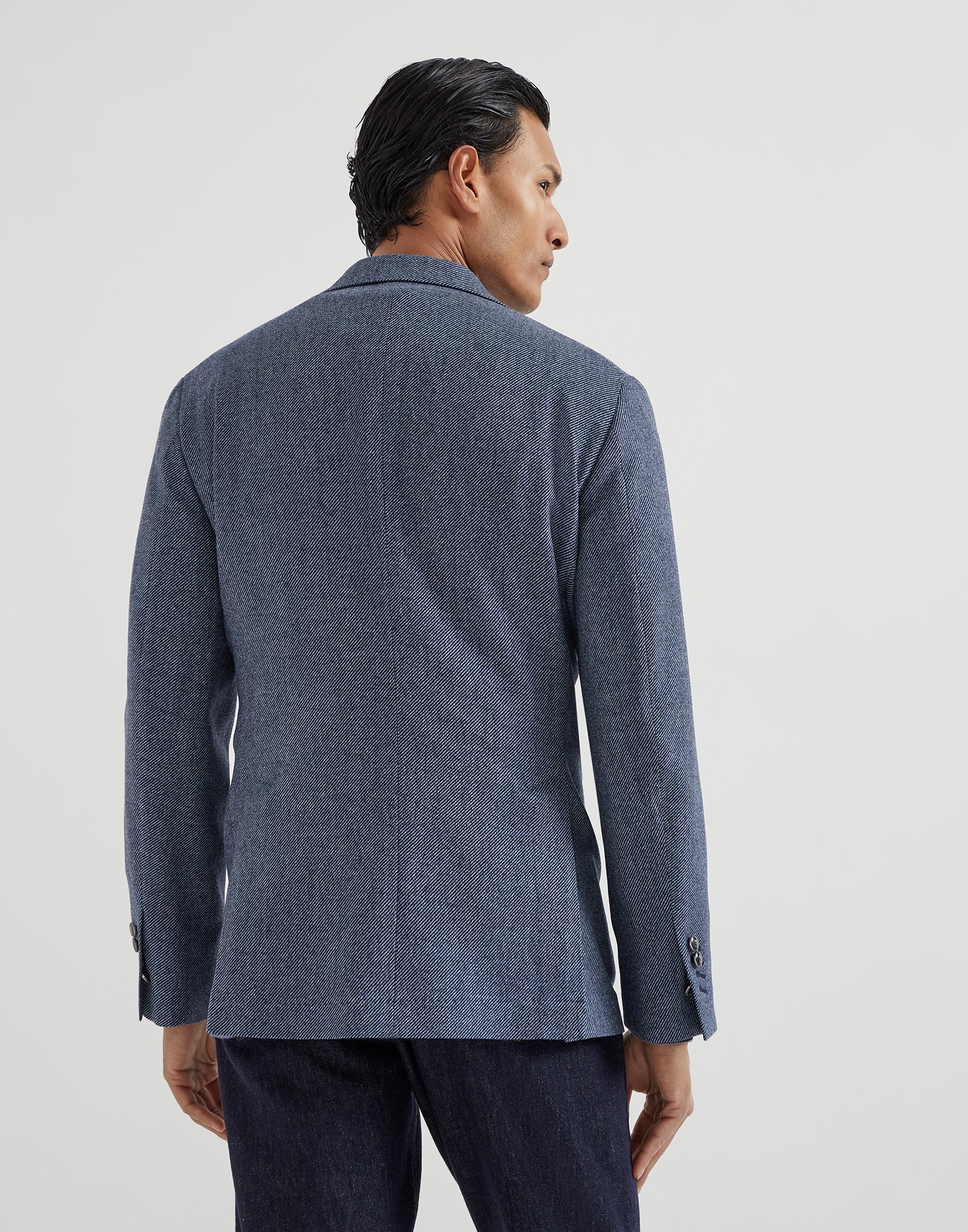 Wool, cashmere and silk cavalry deconstructed Cavallo blazer with metal buttons - 2