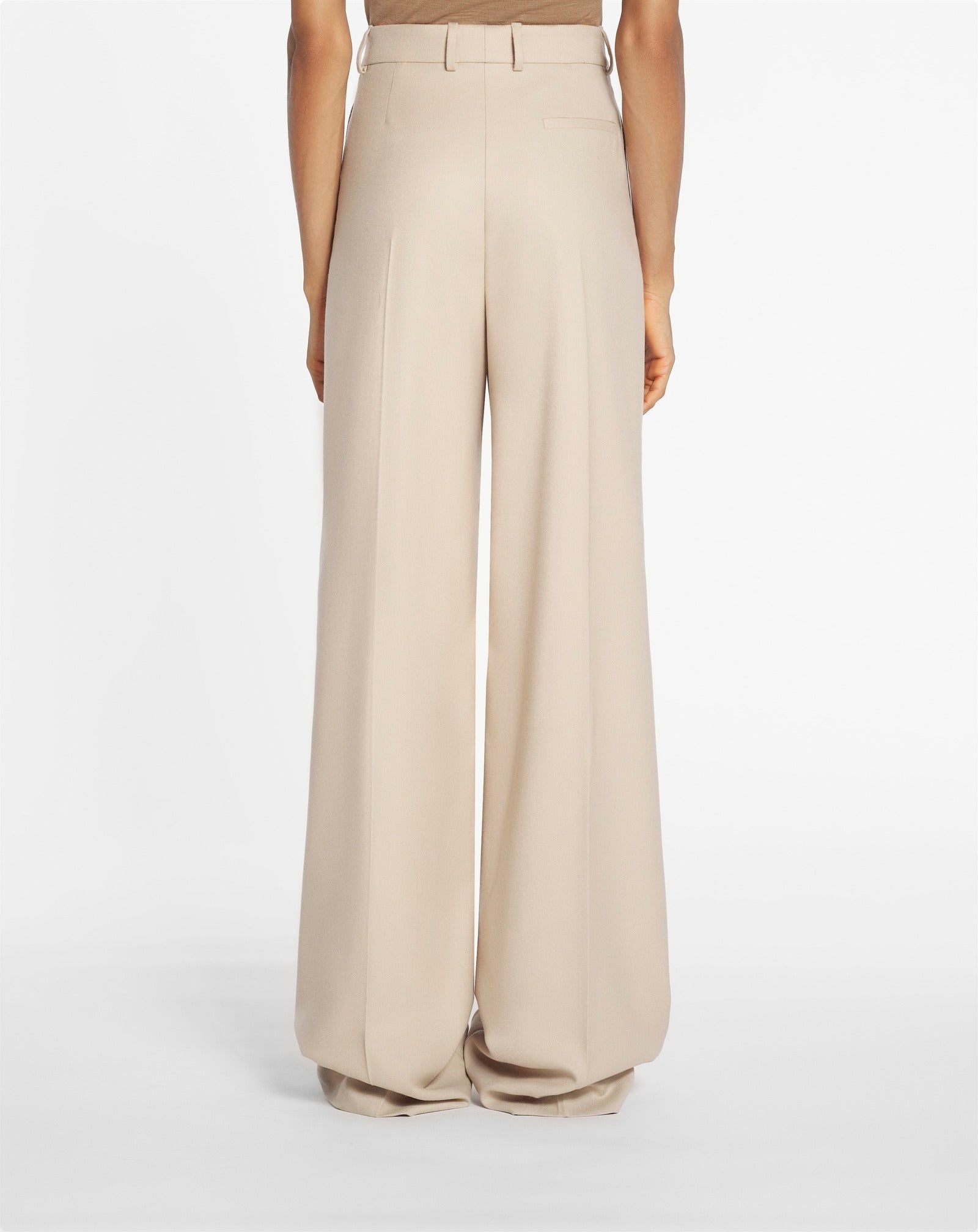 PLEATED WIDE LEG TAILORED PANT - 4