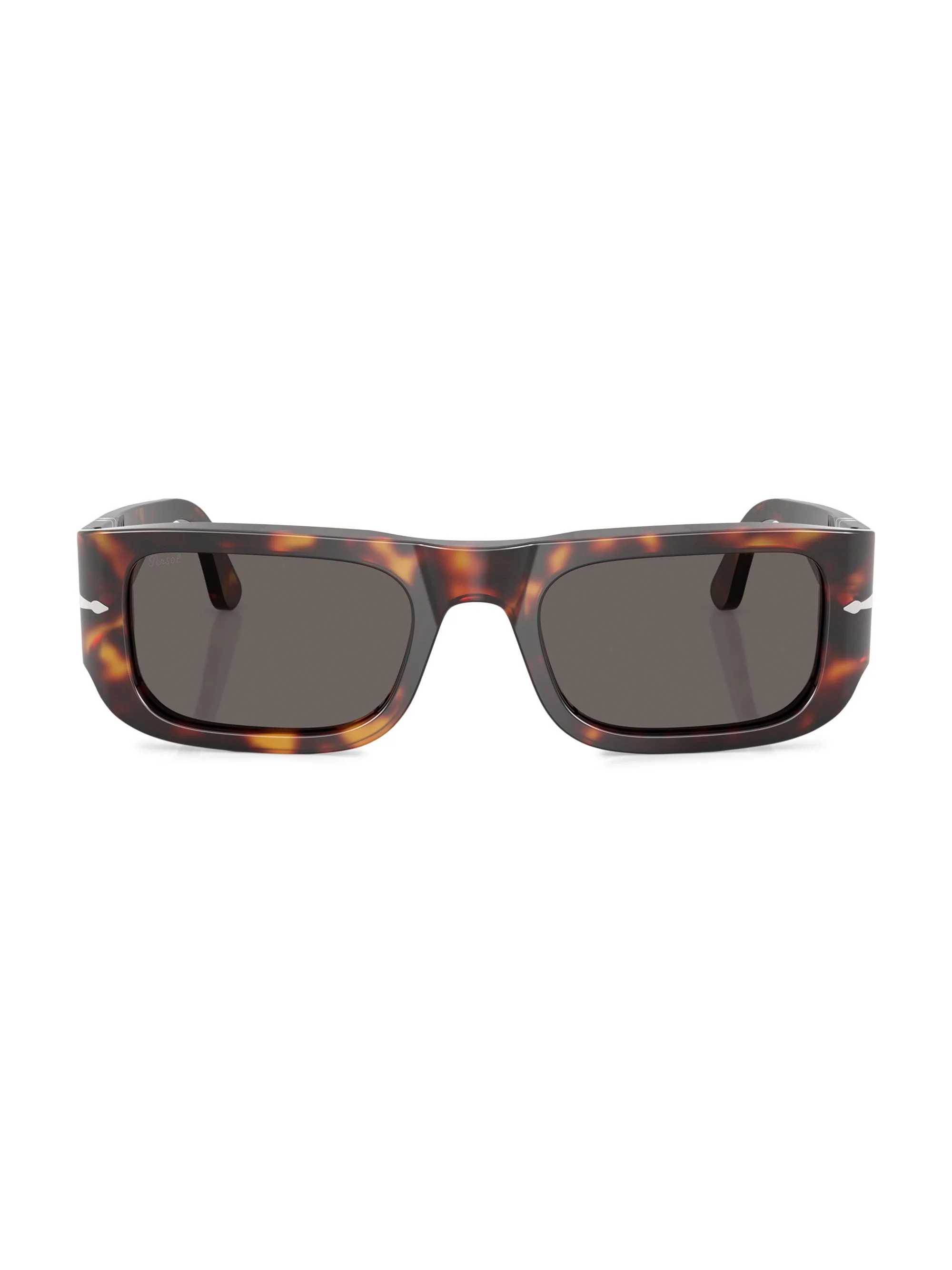 Men's 55MM Square Pillow Sunglasses - Havana Black - 1