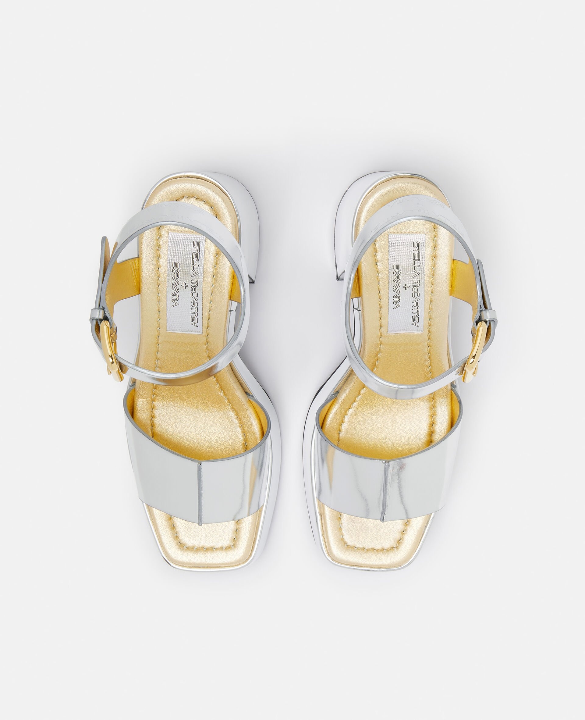 Skyla Double-Chromatic Mirrored Platform Sandals - 4