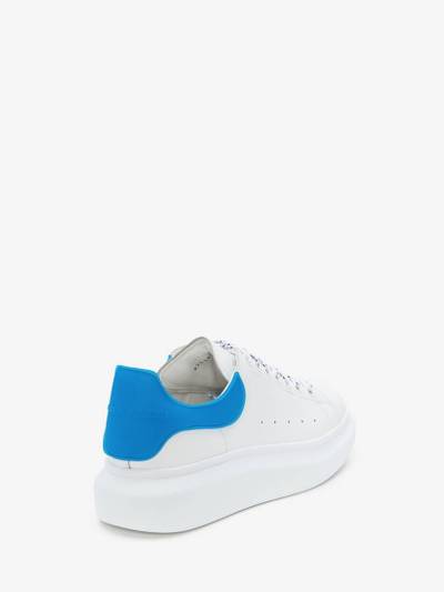 Alexander McQueen Men's Oversized Sneaker in White/electric Blue outlook