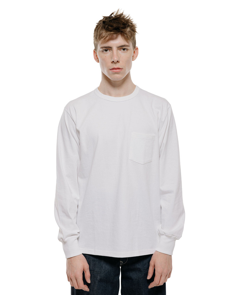 The Real McCoys MC24019 Pocket Tee L/S White outlook