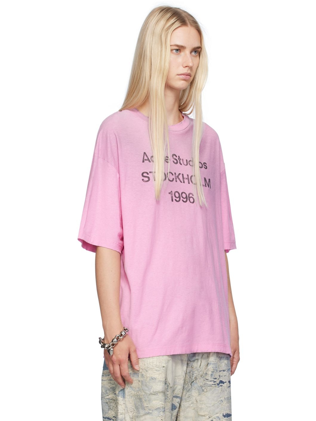 Pink Relaxed-Fit Long Sleeve T-Shirt - 2