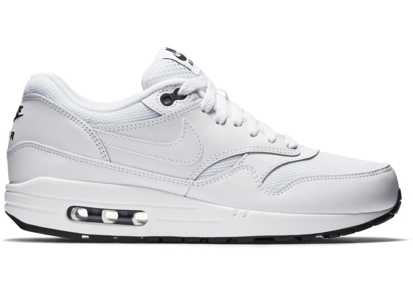 Nike Air Max 1 White White Black - 1