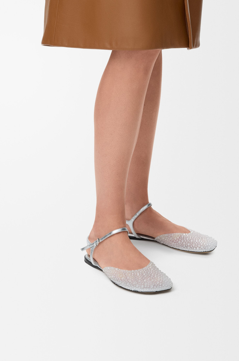 Loewe Toy ankle strap ballerina in embellished mesh outlook