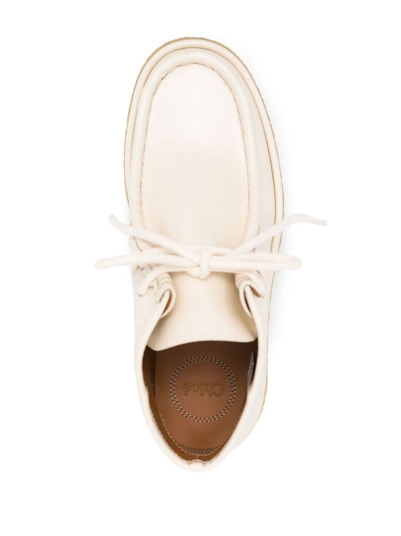 scallop-trim leather ankle boots - 6