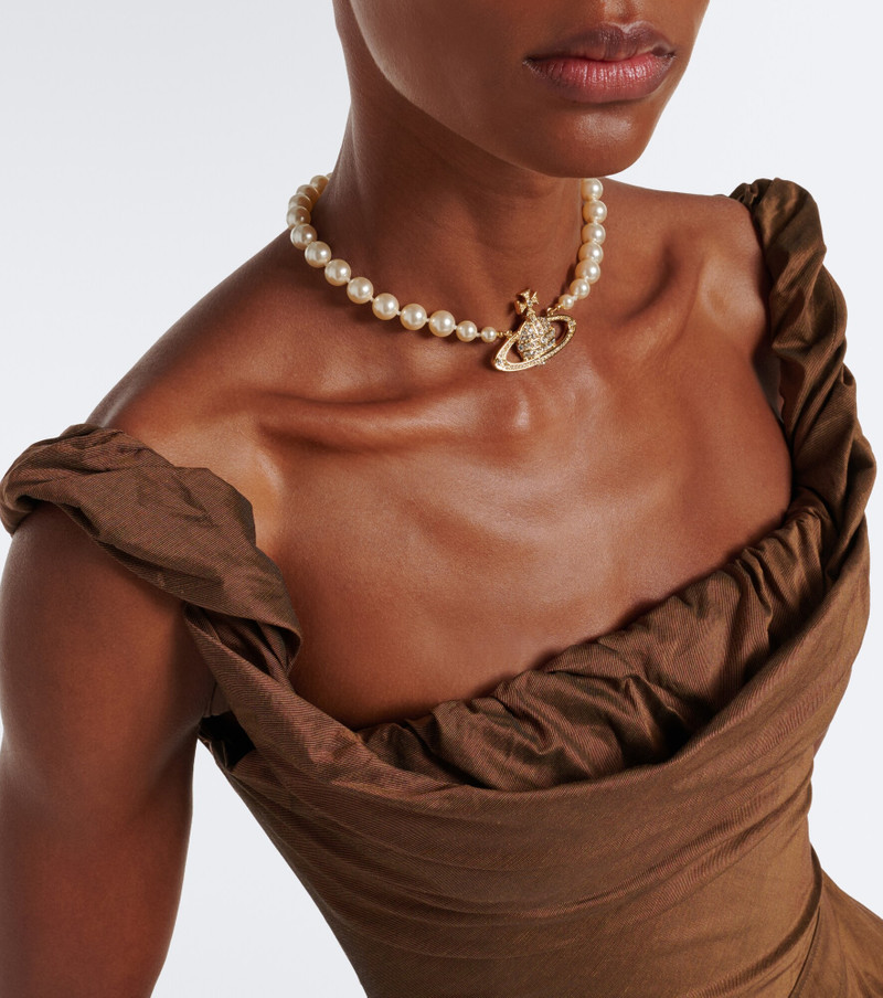 Chichi draped cotton-blend bustier dress 3