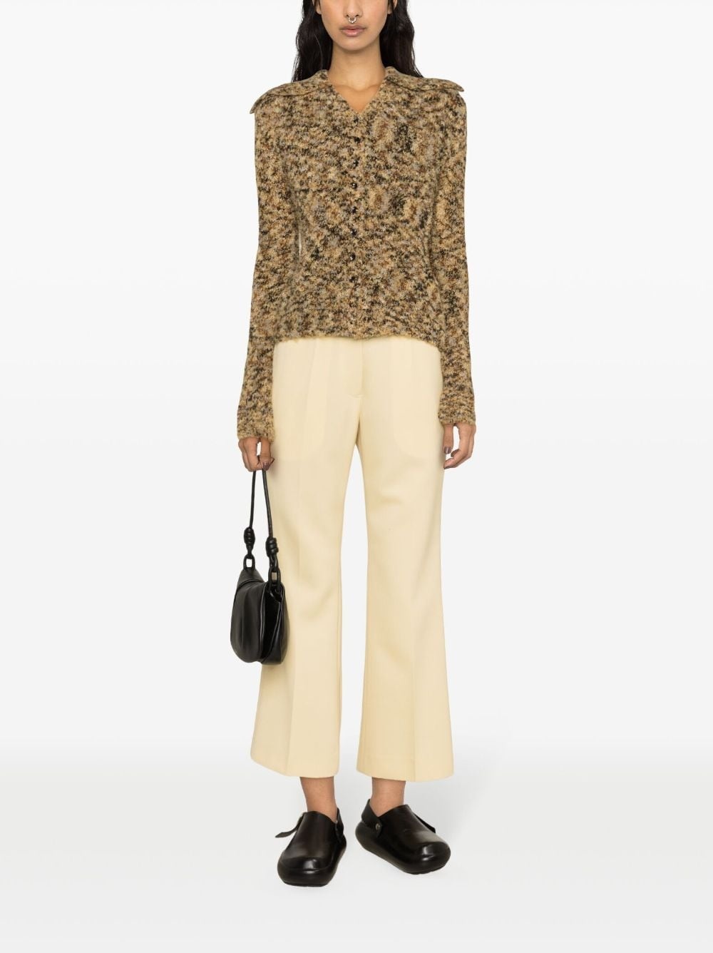 straight-leg wool tailored trousers - 2