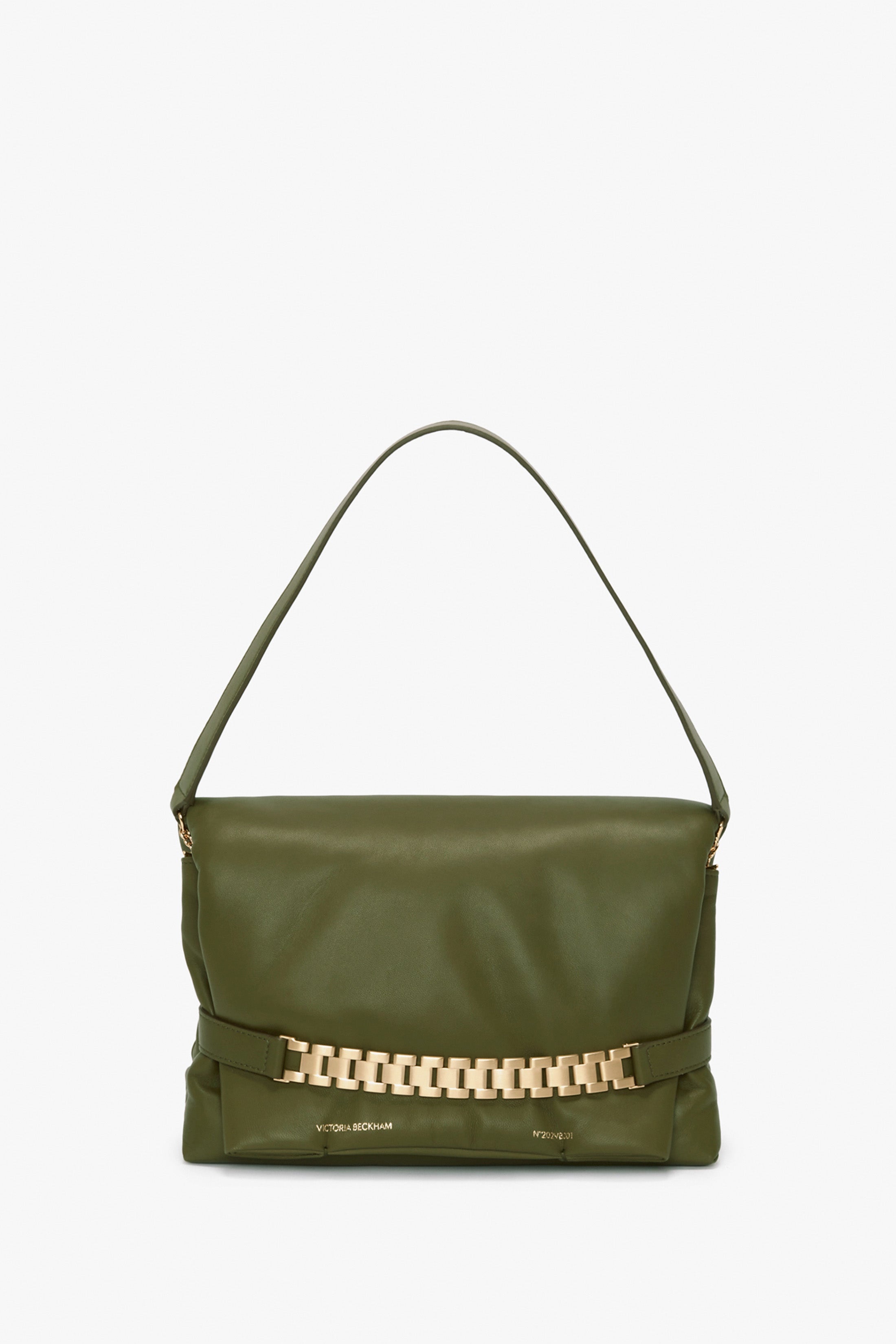 【Victoria Beckham】VIP価格【ChainPouchWithStrap】 Chain Pouch Bag with Strap In Black Leather | Designer