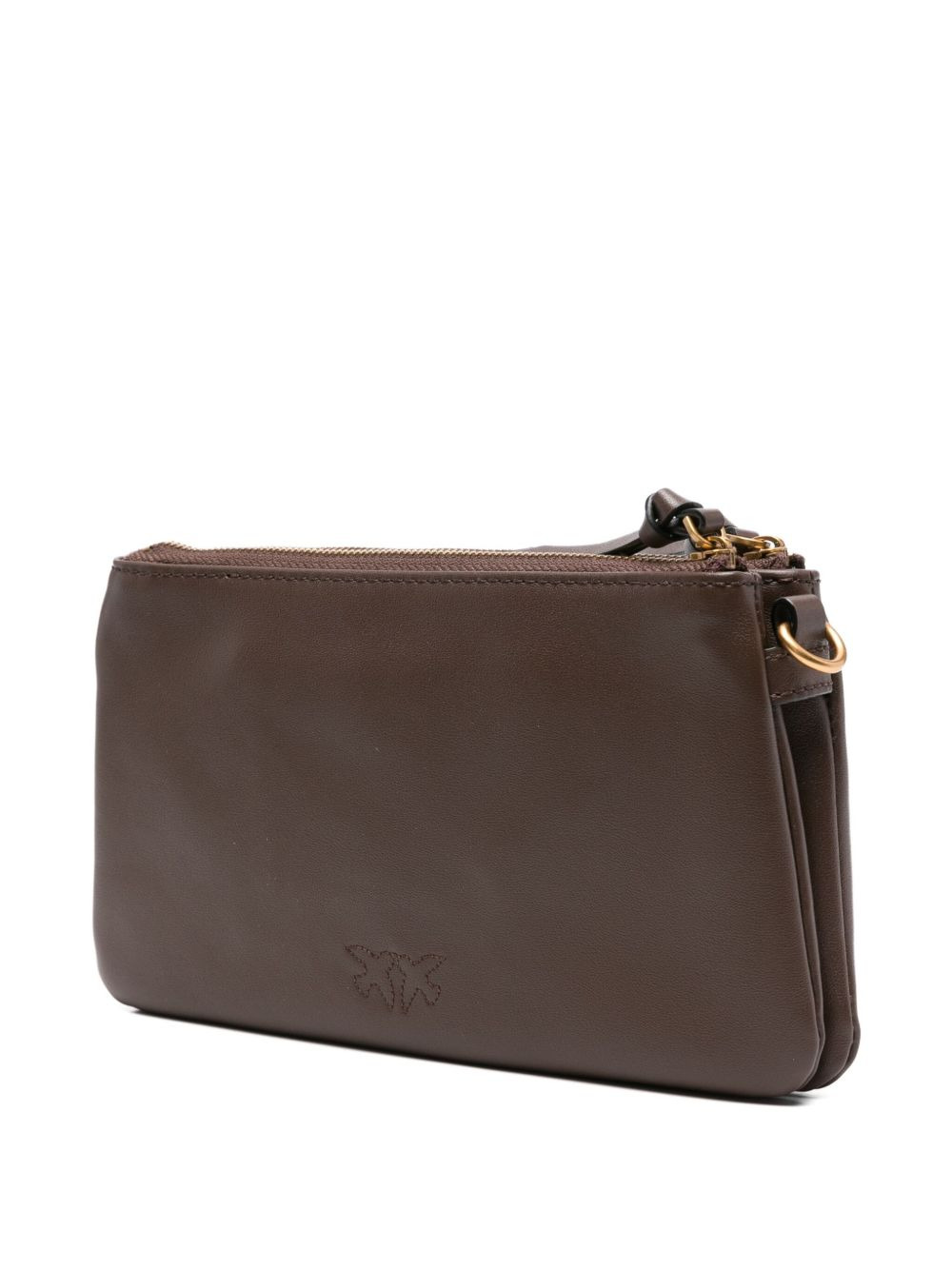 double-zip leather cross body bag - 3