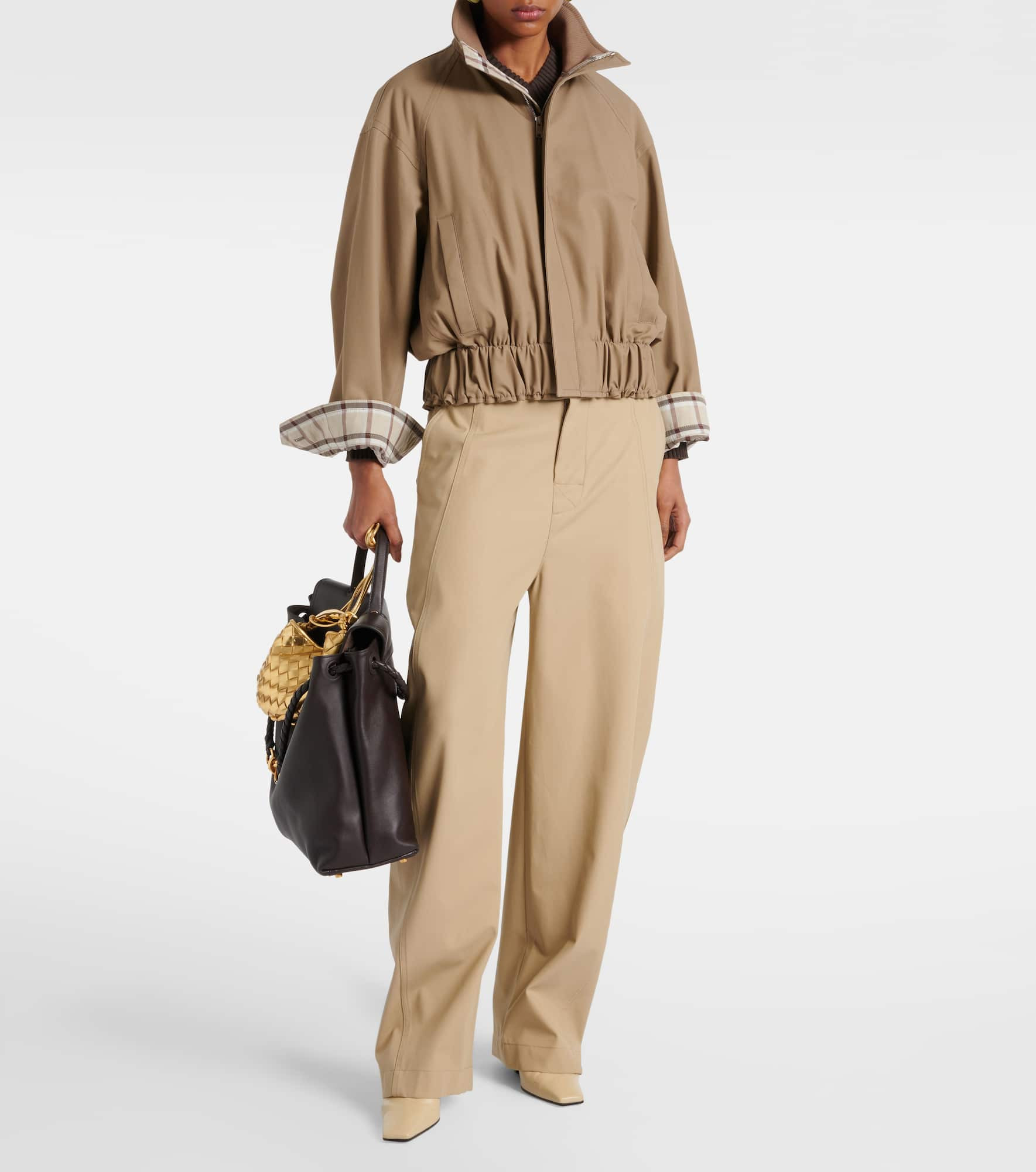 Cotton twill wide-leg pants - 2