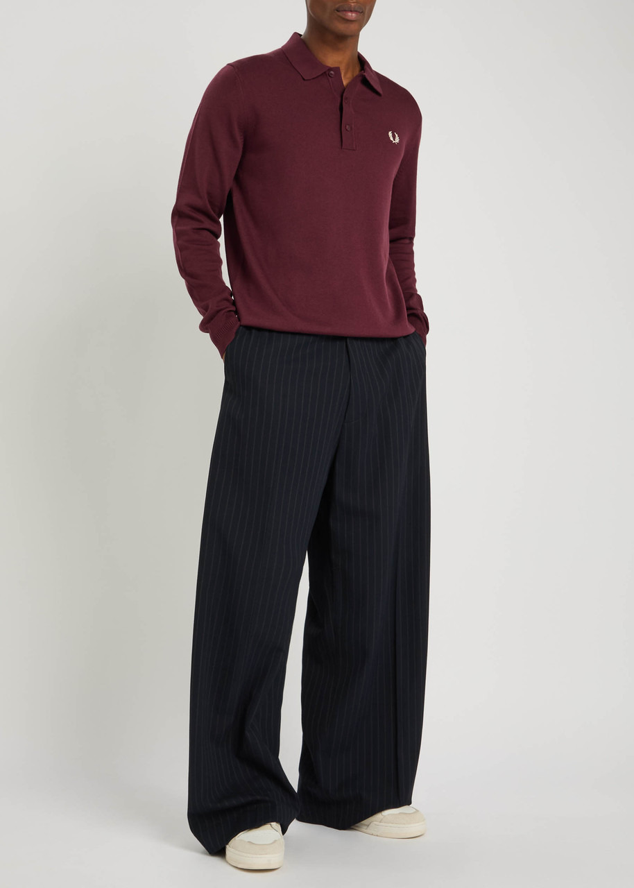 Fred Perry Logo-embroidered Wool-blend Polo Shirt - 4