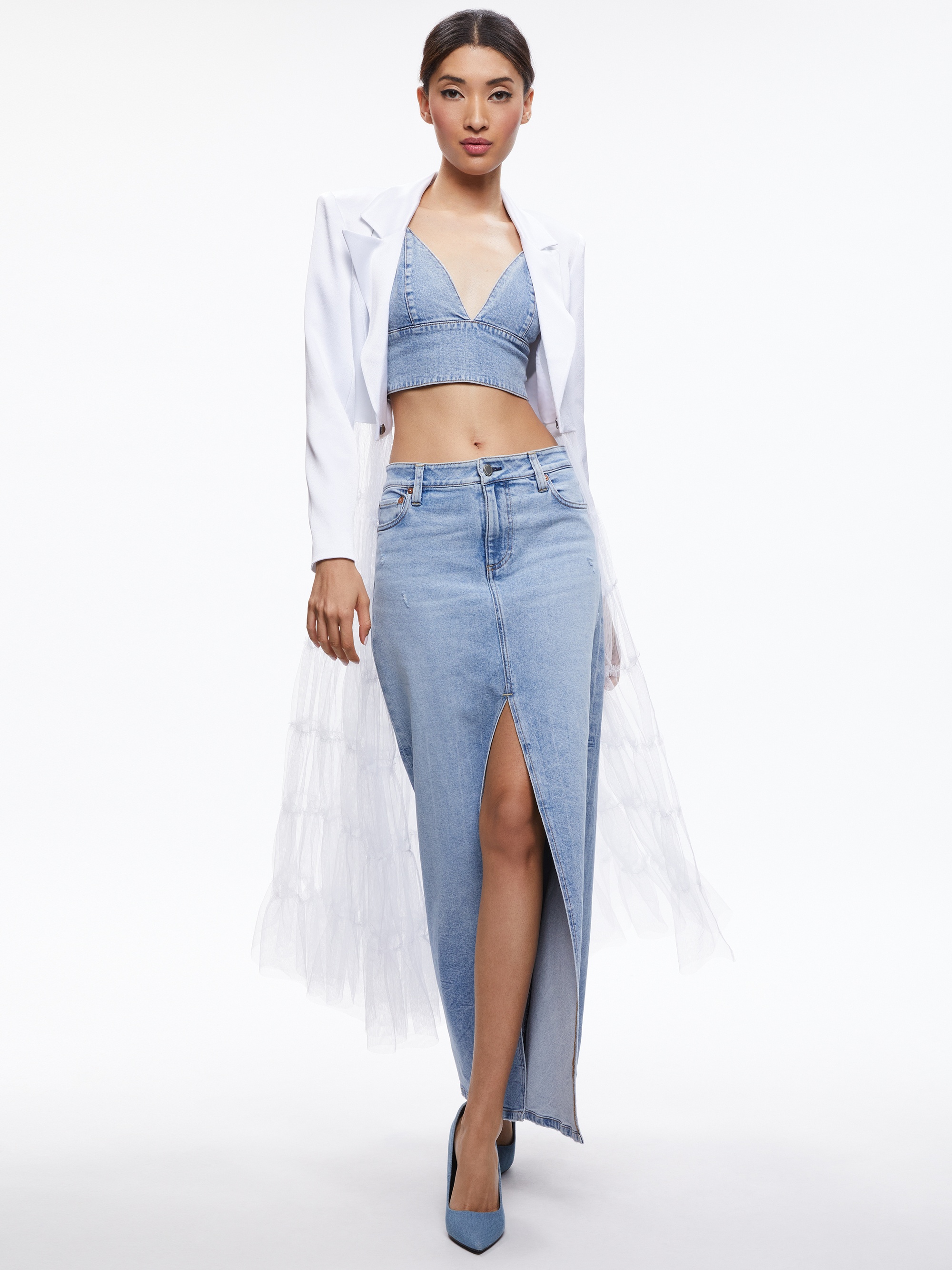 RYE HIGH WAISTED DENIM SKIRT - 6