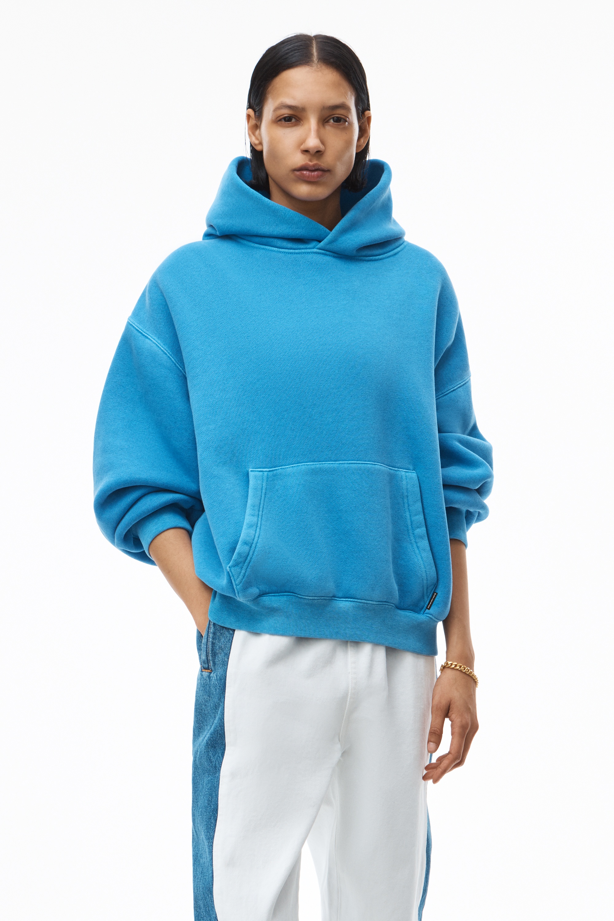 HOODIE IN DENSE FLEECE - 2