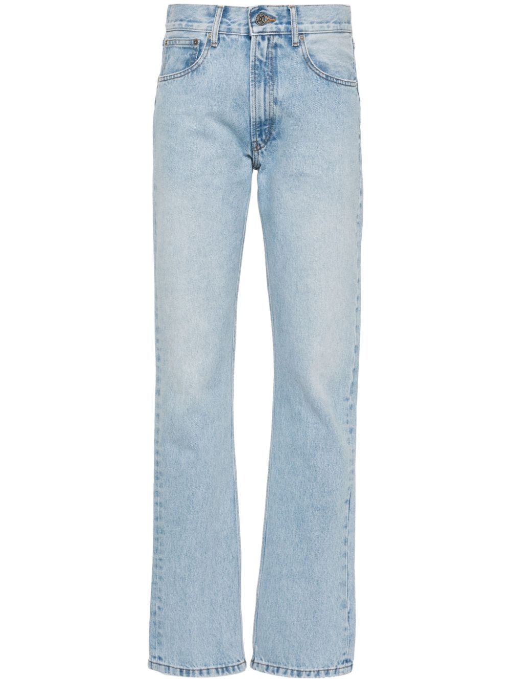 light-wash tapered jeans - 1