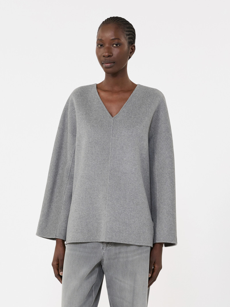 RIVA Wool broadcloth blouse - MEDIUM GREY 3