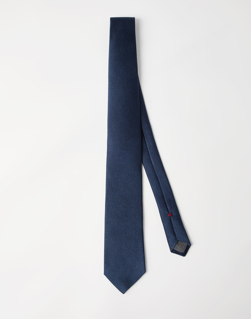 Textured silk twill tie 1