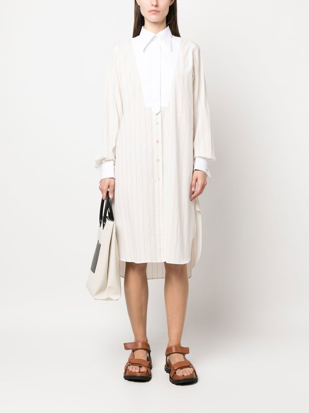 striped midi dress - 2