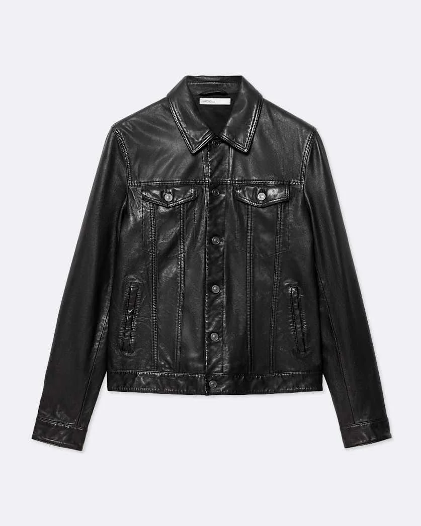 CHAIYO LEATHER TRUCKER JACKET - 1