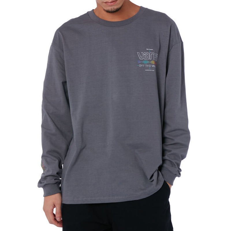 Vans Letter Printed Round Neck Pullover Long Sleeve T-shirt 'Grey' VN0A5E5L1LG - 2
