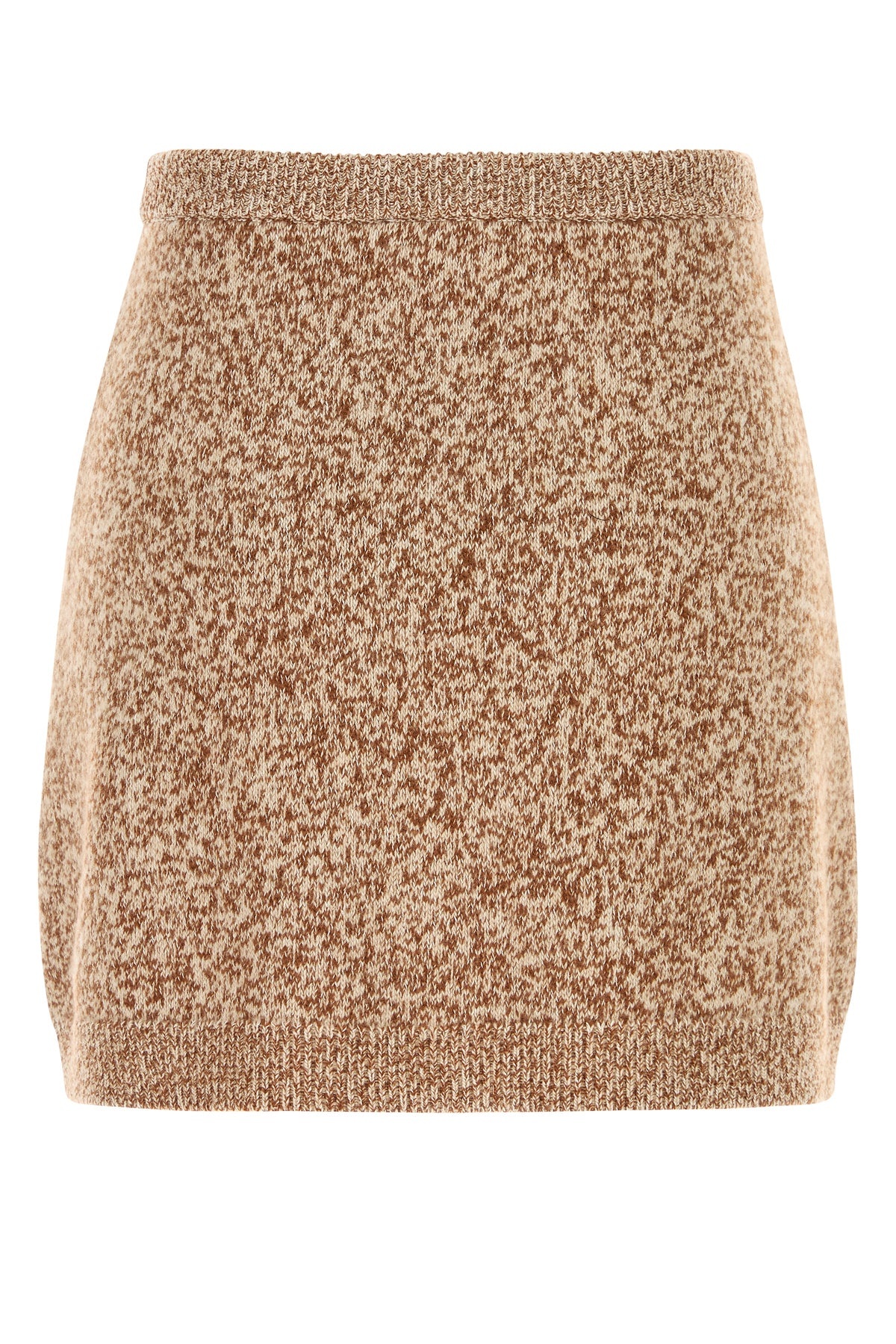 Two-tone virgin wool blend mini skirt - 2